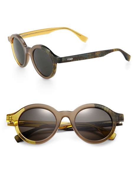 round acetate sunglasses w logo temples fendi sunglasses pinterest|Fendi .